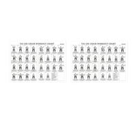 2 Packs Tai Chi Chair Exercise Poster for Beginners & Elderly, Seated Tai Chi Workout Chart Canvas Wall Art for Living Room Bedroom, Easy to Display Home Decor Gift 11.81x17.72 Inch