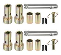 2 Packs TK95029 CAT 1 Quick Hitch Bushing Kit with Top Link and Lynch Pin | With S07070200 Top Link Pin, S07090100 Lynch Pin, for Category 1 3-Point Quick Hitch and Tractor, Zinc-Plated Steel