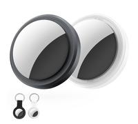 2 Packs Tracker Tags Compatible with Apple Find My (iOS Only), Bluetooth Tracker, Smart Keys Finder and Item Locator with Waterproof Case for Wallet Luggage Backpack (Android Need Download App)