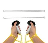 2 Packs Upgraded Adjustable Wrist Straps Compatible with Meta Quest 3/3S，White Resistant & Secure Controller Hand Straps for Easy Installation