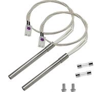 2 Packs Upgraded Pellet Grill Igniter Replacement for Pit Boss Camp Chef Smokers, Hot Rod Ignitor Parts Kit with 2pc Fuse, 200W 120V SZRH A-D