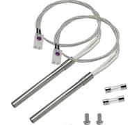 2 Packs Upgraded Pellet Grill Igniter Replacement for Pit Boss Camp Chef Smokers, Hot Rod Ignitor Parts Kit with 2pc Fuse, 200W 120V