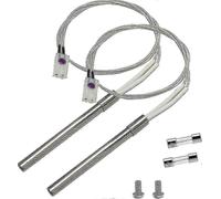 2 Packs Upgraded Pellet Grill Igniter Replacement for Pit Boss Camp Chef Smokers, Hot Rod Ignitor Parts Kit with 2pc Fuse, 200W 120Vh,