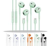 2 Packs USB C Headphones for iPhone 17/16/15, Noise Reduction Built-in Mic & Volume Control Headsets, Type C Earphones for Galaxy S24/S23/S22/S21/S20/Ultra Note 10/20, for Pixel 8/7/6/6a/5/4, Sage