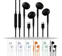 2 Packs USB C Headphones for iPhone 17/16/15, Noise Reduction Built-in Mic & Volume Control Headsets, Type C Earphones for Galaxy S24/S23/S22/S21/S20/Ultra Note 10/20, for Pixel 8/7/6/6a/5/4, Black