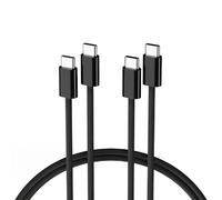 2 Packs USB C to USB C Fast Charger Cable, 60W 3A Fast Charging, New Nylon Braided Cable, for iPhone 16 Series, MacBook Pro 2020, Pixel and More Type-C Devices (Black, 1 metre)