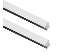 2 Packs Wardrobe Handles L-shape design Drawer Pulls Cabinet Door Knob Kitchen Cupboard Handles,Door Ring Solid Aluminum Alloy Profile Door Levers Handle for Dresser,Bathroom (Hole Pitch 128mm,Silver)