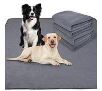 2 Packs Washable Dog Puppy Pads for Floor, Non-Slip Reusable Pee Pad for Dogs, Fast Absorbent Pet Whelping Pads & Playpen Mat for Incontinence (100x70cm Grey)