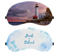 2 Packs Watercolor Back to School Sleep Mask, Completely Block Out Light Eye Mask for Side Sleeper, Zero Eye Pressure Night Blindfold, Adjustable Eye Shade Cover