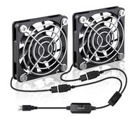 2 Packs Wathai 60mm x 10mm USB Computer Fan 5V with Speed Control DC Brushless Cooling Fans for Charger PC Case Router Raspberry Pi Radiator Cooler Ventilation