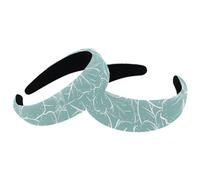 2 Packs Wide Head Bands Hoops for Hair, Exotic Flowers with Natural Leaves Padded Thick Women Headbands, Elastic Cute Headband Head Wrap, Wide Top Turban Hair Bands