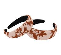 2 Packs Wide Head Bands Hoops for Hair, Flowers Silhouettes Padded Thick Women Headbands, Elastic Cute Headband Head Wrap, Wide Top Turban Hair Bands