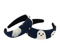 2 Packs Wide Head Bands Hoops for Hair, Halloween Ghost-1953 Padded Thick Women Headbands, Elastic Cute Headband Head Wrap, Wide Top Turban Hair Bands