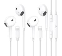 2 Packs Wired Headphones for iPhone Earbuds with Microphone & Volume Control Nosie Reduction, Headsets Earphone Compatible with iPhone 14/13/12/11/XR/XS/X/8/7/SE/Pro/Pro Max/Support All iOS System.