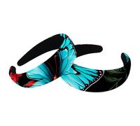 2 Packs Womens Headbands, Wide Hair Band Hoops, Beautiful Butterfly-69 Vintage Thick Hair Bands, Velvet Padded Headbands for Girls