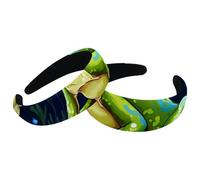 2 Packs Womens Headbands, Wide Hair Band Hoops, Frog-1774 Vintage Thick Hair Bands, Velvet Padded Headbands for Girls