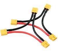2 Packs XT60 Battery Series Connector 12 AWG Soft Silicone Wire Cable Adapter for RC Lipo Battery Helicopter Quadcopter