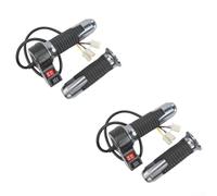2 Pair 3-Speed Control Throttle Handle for 12V-72V E-Bike and Electric Scooter 22mm Handlebar Compatible ABS Material Black Forward Backward Function Smooth Start Uniform Acceleration