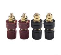 2 Pair 333 Model Brass Binding Posts M6 Thread for Welding Machines Charging Generators Industrial Vehicles and Renewable Energy Systems