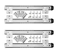 2-Pair 350mm Ball Bearing Runners Rails for Drawer and Keyboard Shelf Under Desk, Adjustable Drawer Slides, Versatile Keyboard Tray Guides, for Kitchen/Office/DIY Sliding Shelves