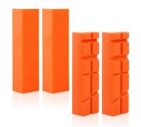 2 Pair 4-1/2" Soft Jaws for Bench Vise, Magnetic Vise Jaw Protective Covers for Clamping Flat or Round Products, 1 Multi-Groove Jaw Pads Set and 1 Standard Waffle Surface Jaw Pads Set