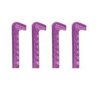 2 Pair Adjustable Silicone Ice Skate Guards, Hockey Skates Blade Protector with Spring Clips, for Skate Sizes 24-42, Non - Slip Soft Blade Covers for Ice Hockey & Figure Skates (Light Purple)