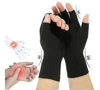2 Pair Arthritis Compression Gloves for Women Fingerless Relieve Arthritis Symptoms Raynauds Disease Carpal Tunnel