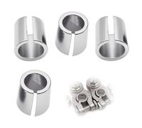 2 Pair Battery Terminal Sleeves, Car Battery Terminal Converter, Positive & Negative Battery Post Adaptors, Corrosion Resistant Anode Cathode Sleeve Terminal Covers for Cars Trucks Vehicle Maintenance