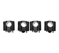 2 Pair Cnc 22Mm 28Mm Handlebar Risers Adapter For 7/8 Inch 1-1/8 Pit Dirt Motorbike For Kawasaki Black
