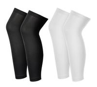2 Pair Compression Leg Sleeve, Leg Undersleeve for Knee Brace Leg Sleeve Basketball Knee Brace Undersleeve Long Knee Sleeve Full Leg Compression Sleeves for Men Women Sport Basketball Football Running