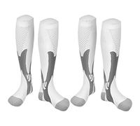 2 Pair Compression Socks Women & Men Compression Stockings 20-30mmHg Support Socks Knee High Cushioned Graduated Support Stockings for l Running, Athletic, Travel