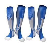2 Pair Compression Socks Women & Men Compression Stockings 20-30mmHg Support Socks Knee High Cushioned Graduated Support Stockings for l Running, Athletic, Travel