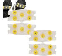 2 Pair Crampons Ice Cleats For Shoes And Boots Ice Grippers TPE Spikes Grips Traction Winter Snow Spikes Grip Anti-Slip Cleats Nail Grips With 5 Steel Studs For Winter Snow