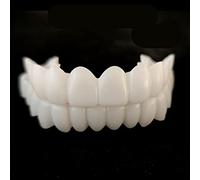 2 Pair Dentures Cosmetic Teeth Veneers Denture Temporary Teeth Upper and Lower False Teeth Cosmetic Dental Veneer Snap Comfort Fit Fast Dentures