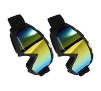 2 Pair Dirt Bike Goggles Atv Motocross Winter Windproof for Adults | PC Tpu Vintage Design, Fits over Glasses, Comfortable Long Wear, for Mountain Bikers and Utv Use