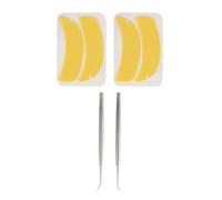 2 Pair Eyelash Pad Lash Lift Perm Tool, Universal U Shaped Silicone Eyelash Extension Assist Pad, Reusable Lash Lift Rods for Eyelash Curling and Perming, with 2 Lash Lift Perm Sti