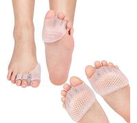 2 Pair Gel Toe Separator Metatarsal Pads Kit, Toe Stretcher Bunion Spacer for Orthotic Overlapping Toes, Hammer Toes, Bunion Pain Relief for Barefoot, Wear in Socks or Shoes