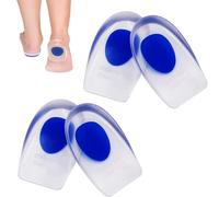 2 Pair Heel Shoe Pads, Medical Grade Silicone Gel Heel Cups - Cushion Heel Support for Plantar Fasciitis