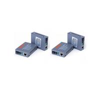 2 Pair HTB-3100 Fiber Transceiver Single Fiber Converter 25Km SC 10/100M Single Mode Single Fiber Transceiver EU Plug