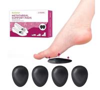 2-Pair Metatarsal Pads for Pain Relief - Bukihome Ball-of-Foot Cushions for Forefoot Support Fatigue Relief, 1/3" Thick Soft Ball-of-Foot Pads for Metatarsalgia Morton’s Neuroma, Men Women (L)