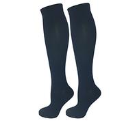 2 Pair Navy Blue Small/Medium Ladies Compression Socks, Moderate/Medium Compression 15-20 mmHg. Therapeutic, Occupational, Travel & Flight Knee-High Socks. Womens and Mens Hosiery.