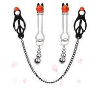 2 Pair Non-Piercing Breast Clamp Weighted Nipple Clamps Toy for SM Women Pleasure Stimulator Valentines Gift