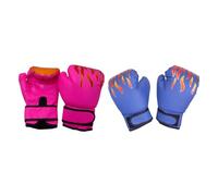 2 Pair of Kids Boxing Gloves Fitness Exercisemma Muay Thai Heavy Bag Gloves Pink and Blue, Pink + Blue, 15x23cm