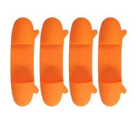 2 Pair Oven Gloves, Silicone Finger Heat Mitts Non-Slip Pinch Gripper Mini Pot Holder for Kitchen Baking, Cookong and BBQ Grilling (Orange)
