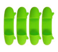 2 Pair Oven Gloves, Silicone Finger Heat Mitts Non-Slip Pinch Gripper Mini Pot Holder for Kitchen Baking, Cookong and BBQ Grilling (Green)