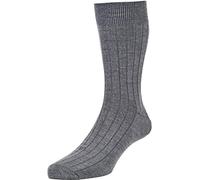 2 Pair Pack HJ Hall Executive Broad Rib HJ160/2 Wool Rich Socks/UK 6-11 Eur 39-46 (Mid Grey)