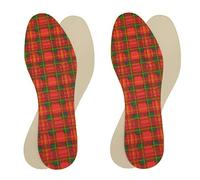 2 Pair Pack of Comfort Ready Cut to Size Shoe Insoles (12 UK, Tartan)