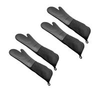2 Pair Professional Silicone Oven Mitts Baking Gloves Elbow Length Heat Resistant Gloves