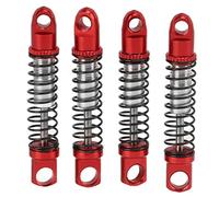 2 Pair RC Shock Absorber, 42mm/1.7in Metal Front Rear Shock Absorber Damper 35mm/1.4in Hole Distance for WPL D12 1/10 RC Car Upgrades Parts (Red)