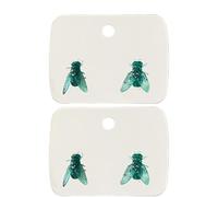 2 Pair Realistic Fly Earrings,Simulation Mini Personalized Black Fly Earring, Funny Novelty Abstract Gift (Blue)